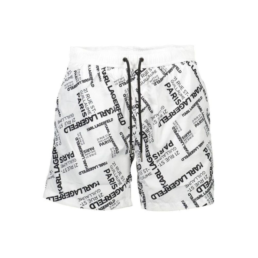 Karl Lagerfeld White Polyester Men's Swim Men's Boxer